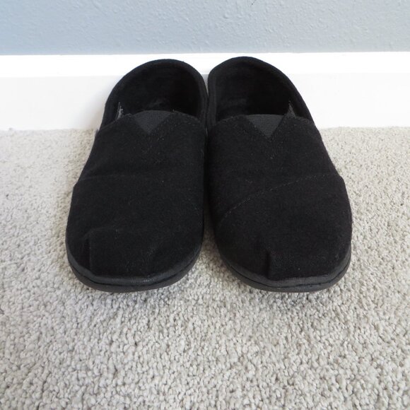 Bobs From Skechers Womens Flat Shoes Size 9 Memory Foam Wool Slip-On Black 34145 - Picture 3 of 10